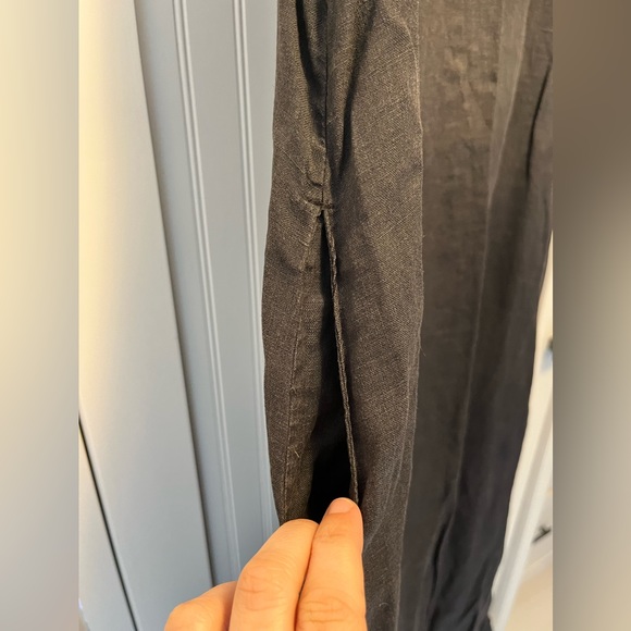 Black linen maxi dress Medium - Picture 3 of 3